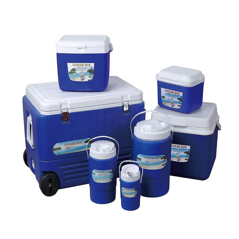 Plastic ice cool box and trolley cooler box
